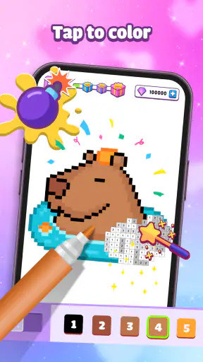 Pixel Number Cute Coloring