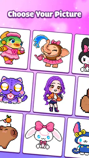 Pixel Number Cute Coloring