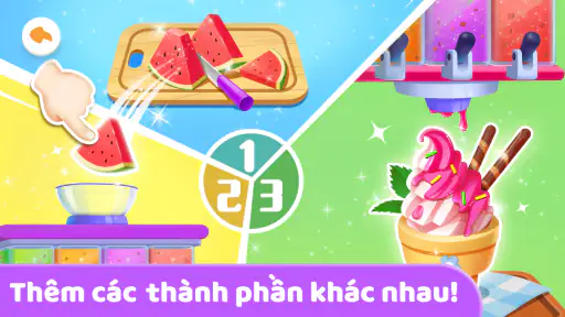 Quầy kem của Bé Gấu Trúc