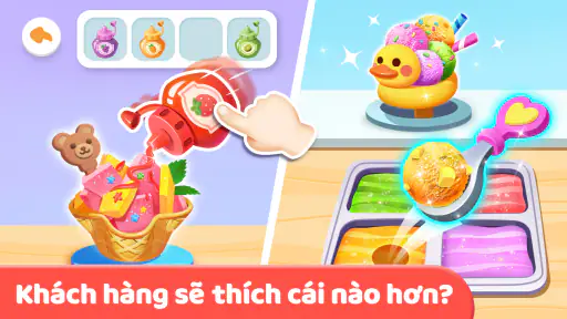 Quầy kem của Bé Gấu Trúc