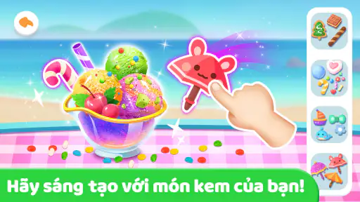Quầy kem của Bé Gấu Trúc