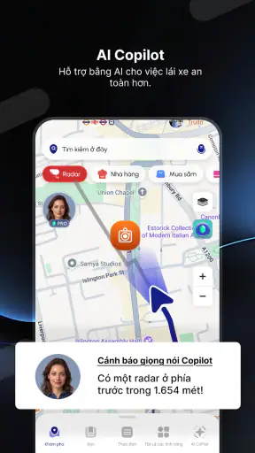 Radar Go-X: HUD, GPS, Kaarte