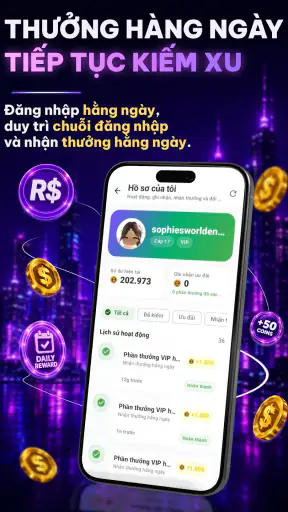 RBX Earny: Xu & Phần thưởng