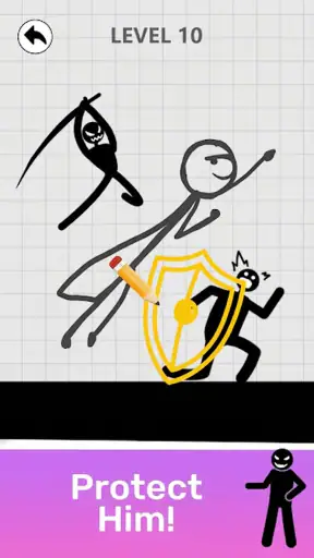 Save Stickman: Brain Draw Line