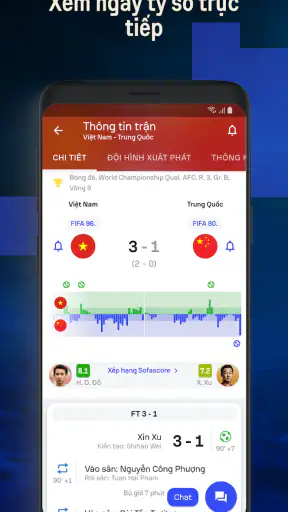 Sofascore: Kết quả trực tiếp