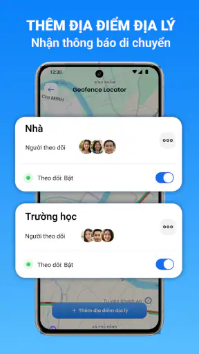 Theo Dõi ĐT: Định Vị Gia Đình