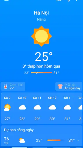 Thời tiết, Dự báo: Weather Sky