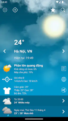 Thời tiết việt nam XL PRO
