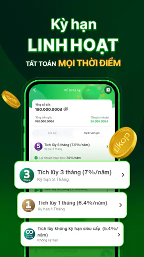 Tikop - Tích lũy và Đầu tư