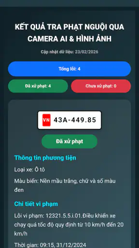 Tra Cứu Phạt Nguội 2026