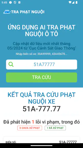 Tra cứu phạt nguội ô tô 2026
