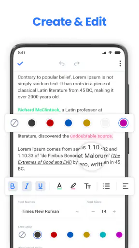 trình đọc văn bản tài liệu app