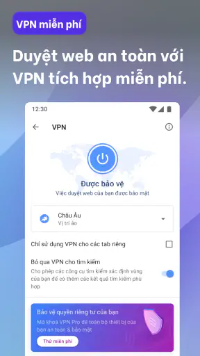 Trình duyệt Opera với VPN