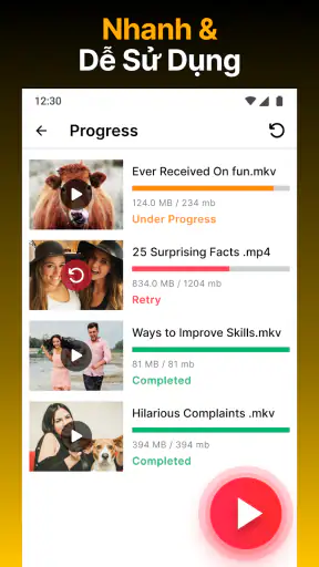 Trình tảixuống video HD Vidow