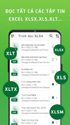 Trình xem XLSX: đọc XLS