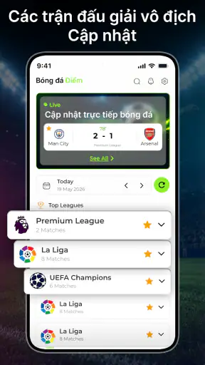 Tỷ số bóng đá: Trực tiếp bóng