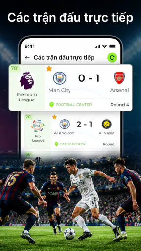 Tỷ số bóng đá: Trực tiếp bóng