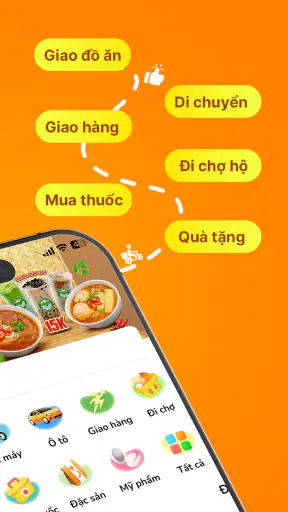 VILL: Đặt xe & giao đồ ăn