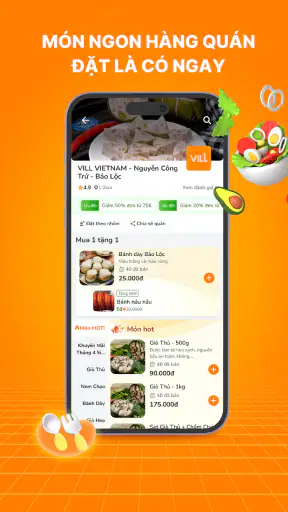 VILL: Đặt xe & giao đồ ăn