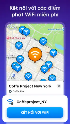 WiFi Map: Mật khẩu WiFi + eSIM