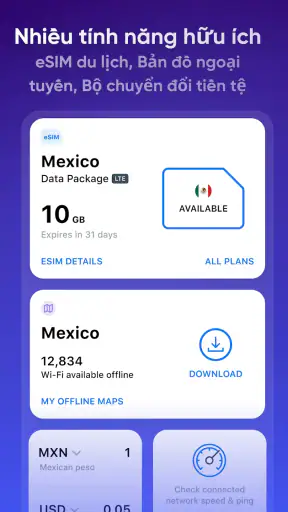 WiFi Map: Mật khẩu WiFi + eSIM