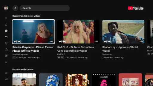 YouTube for Android TV