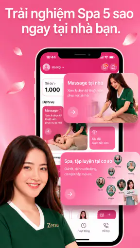Zena - Đặt lịch massage 24/7