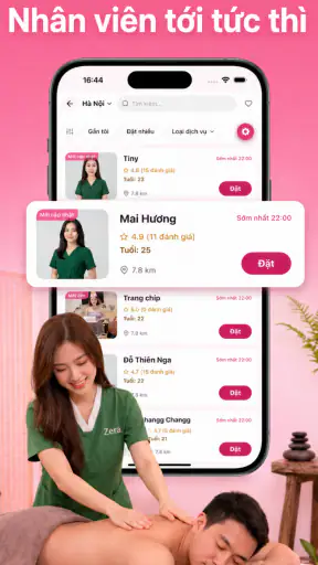 Zena - Đặt lịch massage 24/7