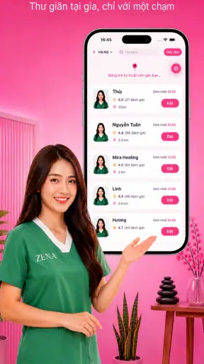 Zena - Đặt lịch massage 24/7